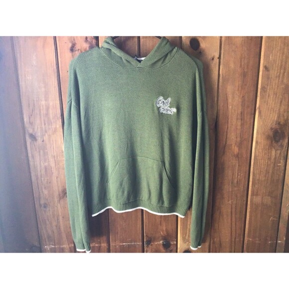 Divided Woman Sweater Size M Girl Crew Pocket Cotton Blend Hoodie Green - Picture 1 of 8